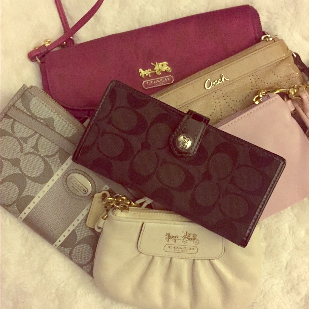Coach wristlets/wallets (6)